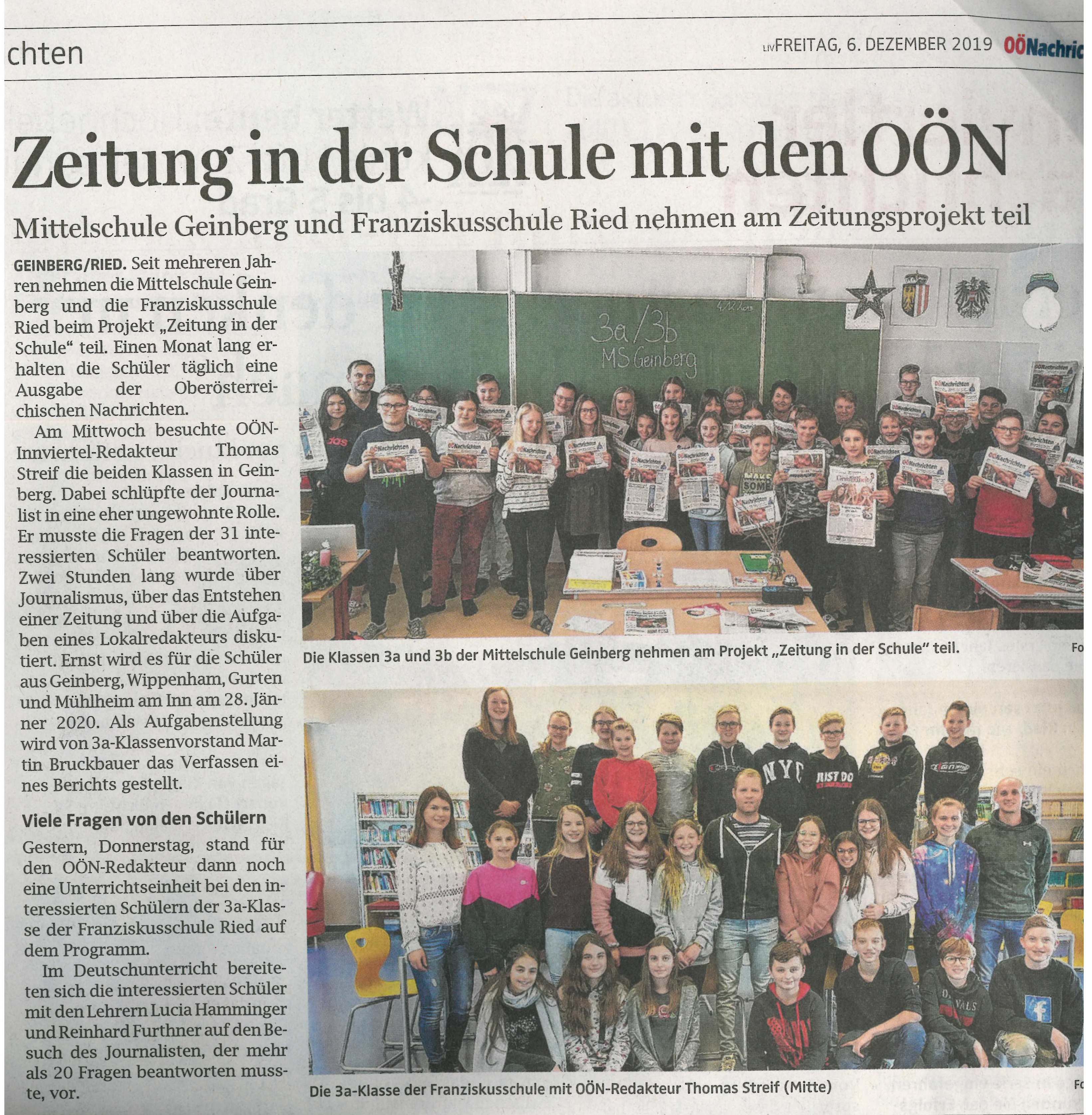 OÖN Nachrichten-Besuch